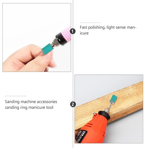 Housoutil 100pcs Nail Sanding Bands for Polishing Natural and Artificial Nails Fine Grit Grinding for Electric Drills Lightweight Polishing Tool for and in Saudi Arabia