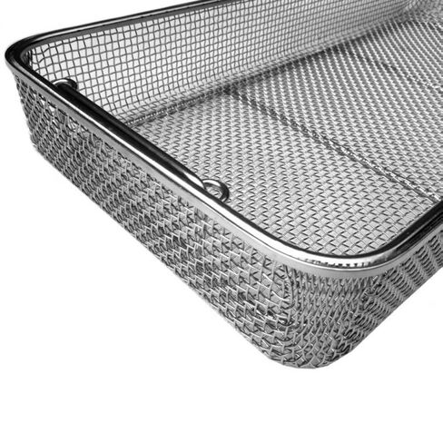 chaoyue medical instruments Stainless Steel Sterilization Basket Tray case Box 45cmX34cmX7cm Disinfection Tray Basket Box Orthopedics ENT Instruments in Kuwait