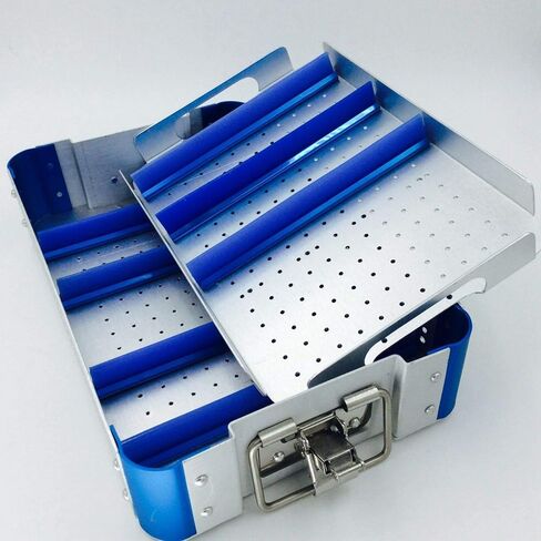 Aluminium Alloy Sterilization Tray case Double Level Surgical Instrument case in Kuwait