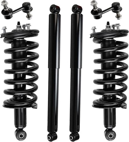 Detroit Axle - STRUTS STRUTS KIT FOR 2004-2015 NISSAN TITAN FRONT 2 Struts مع Coil Spring 2 Bars 2 REACH Extorbers 2005 2006 2007 2008 2010 2012 2013 2014 Replace in Saudi Arabia