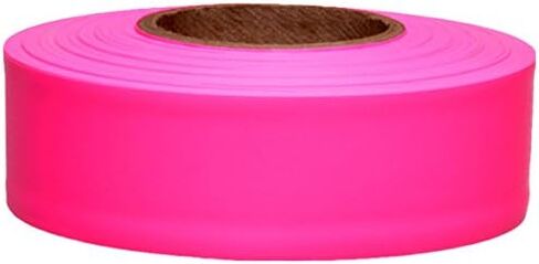 شريط علم PVC 1-3/16 بوصة × 150 قدم 2 مل وردي GLO PRESCO Products TFPG 1 علبة مكونة من 12 لفة in Saudi Arabia