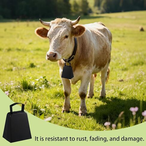 15 Pcs Metal Cowbells with Handle 4 Inch Black Cow Bells Noise Makers Hand Percussion Cowbells Loud Cheering Bells for Sporting Events Football Games Wedding Cheering Party School Celebrations (Black) in Kuwait