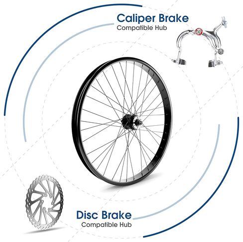 مجموعة عجلات دراجة BBR Tuning Heavy Duty مقاس 12 مقاس 26 بوصة × 1.25 بوصة - عجلة دراجة - دراجة جبلية - فرامل قرصية حرة جاهزة - حافة فضية in Kuwait