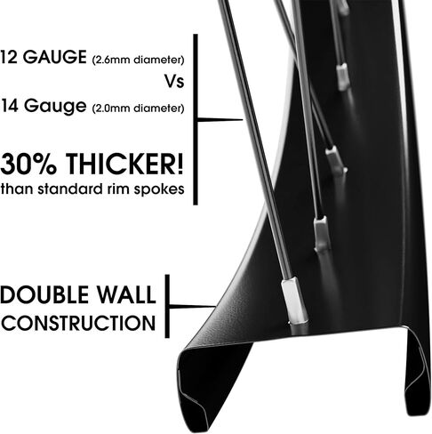 مجموعة عجلات دراجة BBR Tuning Heavy Duty مقاس 12 مقاس 26 بوصة × 1.25 بوصة - عجلة دراجة - دراجة جبلية - فرامل قرصية حرة جاهزة - حافة فضية in Kuwait