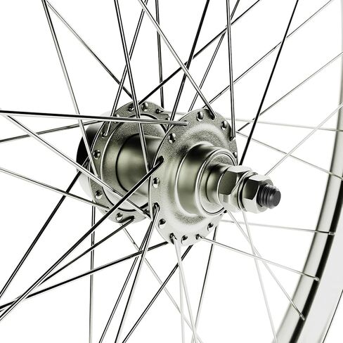 مجموعة عجلات دراجة BBR Tuning Heavy Duty مقاس 12 مقاس 26 بوصة × 1.25 بوصة - عجلة دراجة - دراجة جبلية - فرامل قرصية حرة جاهزة - حافة فضية in Kuwait