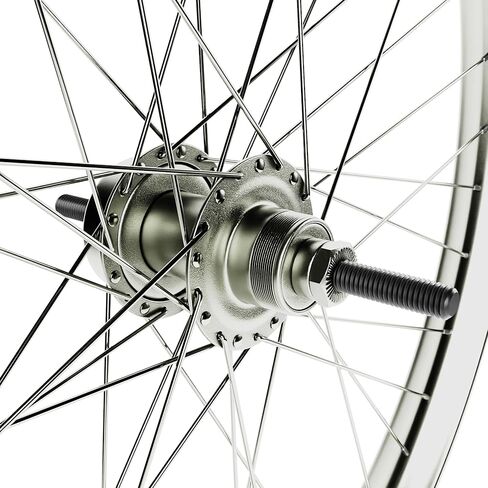 مجموعة عجلات دراجة BBR Tuning Heavy Duty مقاس 12 مقاس 26 بوصة × 1.25 بوصة - عجلة دراجة - دراجة جبلية - فرامل قرصية حرة جاهزة - حافة فضية in Kuwait