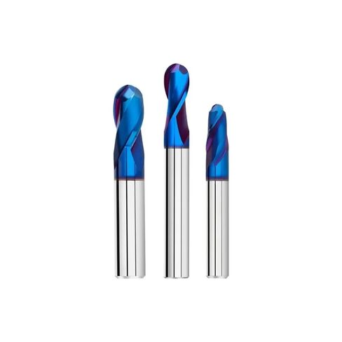 Hrc70 2 Flutes Milling Cutter Alloy Coating Tungsten Steel Tool Ball Nose Endmills Top CutterMachine Endmill(R4x16x8Dx60) in Saudi Arabia