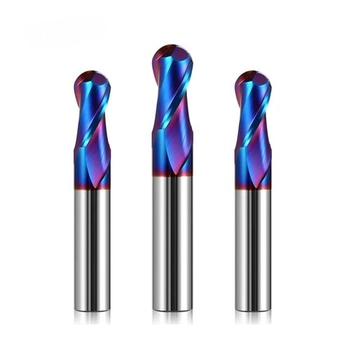 Hrc70 2 Flutes Milling Cutter Alloy Coating Tungsten Steel Tool Ball Nose Endmills Top CutterMachine Endmill(R4x16x8Dx60) in Saudi Arabia