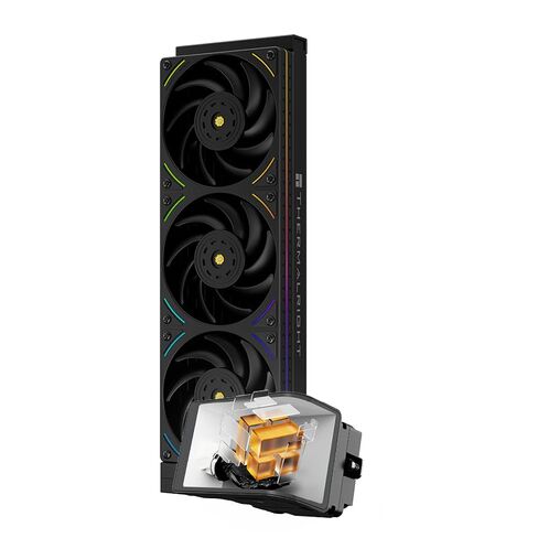 مبرد سائل وحدة المعالجة المركزية من Thermalright Wonder Vision 360 Turbo ARGB باللون الأسود لوحدة المعالجة المركزية AM5/Intel LGA1851/1700، شاشة منحنية ثلاثية الأبعاد مقاس 6.67 بوصة بدقة 2400 × 1080، شاشة لوحة مغناطيسية، 360 مم Aio in Kuwait