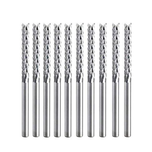 Carbide Tungsten Corn Cutter Cutting PCB Milling Bits End Mill 0.5mm-12mm CNC Router(0.5mm 10pc) in Saudi Arabia