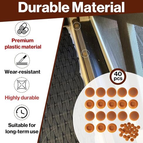 40Pcs Threshold Screw Covers Compatible with Therma-Tru, Adjustable Door Sill Cap Plugs, for Concealing Screw Holes, Plastic Threshold Plugs (for Door Sill Cap) in Kuwait