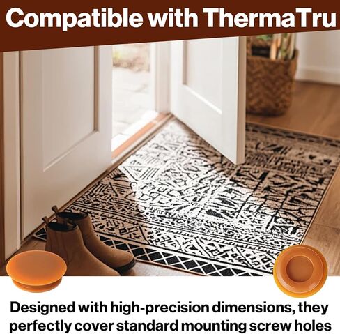 40Pcs Threshold Screw Covers Compatible with Therma-Tru, Adjustable Door Sill Cap Plugs, for Concealing Screw Holes, Plastic Threshold Plugs (for Door Sill Cap) in Kuwait