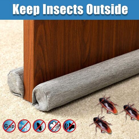 سدادة باب مزدوج، سدادة للطقس تجريد الجزء السفلي من الباب، فجوة مانعة للغبار والضوضاء، 1.5 بوصة، عازل حماية للباب قابل للتعديل 32-36 بوصة (بيوتر) in Kuwait