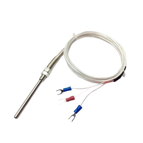 WZPT-03 PT100 M8 Threaded Type Probe Temperature Sensor Thermocouple with 1-5m 3 Wire Cable 1Pcs(PT100 Type M8 6m,200mm) in Saudi Arabia