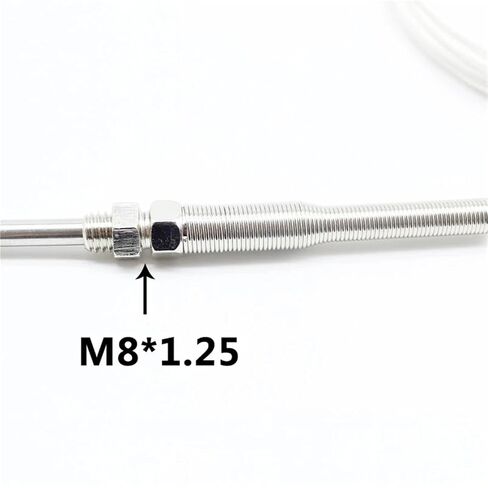 WZPT-03 PT100 M8 Threaded Type Probe Temperature Sensor Thermocouple with 1-5m 3 Wire Cable 1Pcs(PT100 Type M8 6m,200mm) in Saudi Arabia