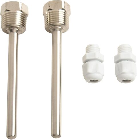 خيط Thermowell G 1/2 بوصة لمستشعر درجة الحرارة، جيب كم من الفولاذ المقاوم للصدأ، أقصى ضغط PN40، متوافق مع أجهزة استشعار 8 × 30 مم إلى 8 × 300 مم (8 × 300 مم) in Saudi Arabia