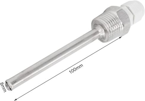 جانوكو الفولاذ المقاوم للصدأ Thermowell مع غطاء بلاستيكي ABS 100 مم لمسبار استشعار درجة الحرارة الشمسية، وارتداء ميزان الحرارة Thermowell لتحقيقات الاستشعار الكبيرة، ومناسبة لمراقبة المياه in Saudi Arabia