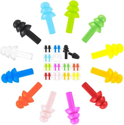 120 زوجًا من سدادات الأذن لإلغاء الضوضاء أثناء النوم، سدادات أذن من السيليكون قابلة لإعادة الاستخدام، مقاومة للماء، لا تسبب الحساسية للسباحة، سدادات أذن لتقليل الضوضاء 26 ديسيبل للطائرات والحفلات الموسيقية، حماية السمع in Kuwait