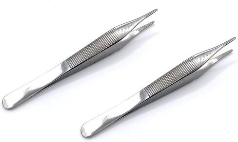 Forceps, 2-Pack, 4.75", Lab, Dissection, Adson Brown, 100% Stainless Steel in Saudi Arabia