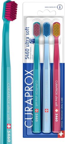 فرشاة أسنان كورابروكس CS 5460 فائقة النعومة – العناية بالأسنان واللثة للبالغين | شعيرات كيورين® فائقة النعومة للتنظيف اللطيف | أزرق فاتح، عبوة واحدة in Kuwait