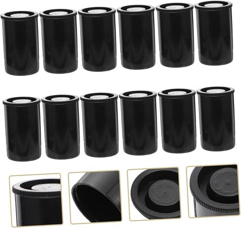Housoutil 36pcs Film Box Canister Film Container Moving Containers Small Bobby Film Reel Lid Film Holder Black or in Saudi Arabia