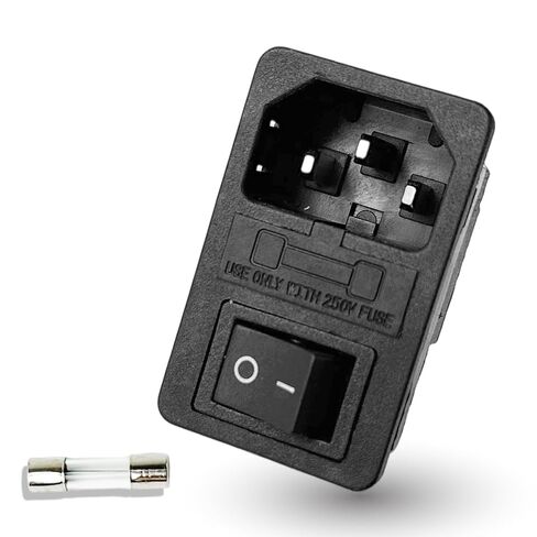 10A 250V Main Power Switch Compatible with Stove, Fit for ComfortBilt HP21 HP22 HP22I HP41 HP42 HP50 HP50GC AC-01, 3Pin Inlet Male Power Socket Fuse Holder, Black in Kuwait