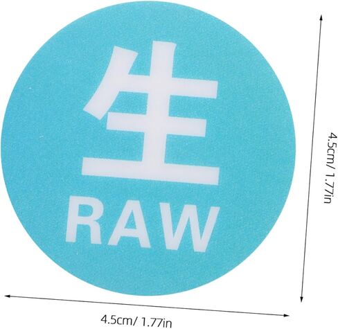 10pcs Kitchen Wall Stickers Raw Cooked Food Labels Signs Easy Peel Stick in Saudi Arabia