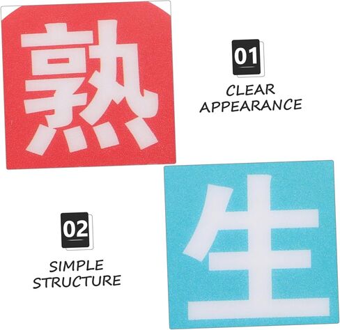 10pcs Kitchen Wall Stickers Raw Cooked Food Labels Signs Easy Peel Stick in Saudi Arabia
