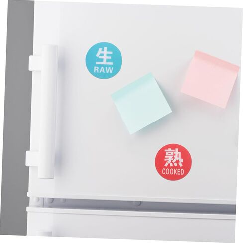 10pcs Kitchen Wall Stickers Raw Cooked Food Labels Signs Easy Peel Stick in Saudi Arabia