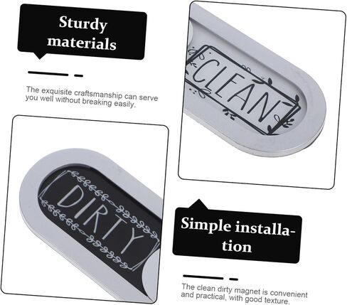 SHOWERORO Clean Dirty Dishwasher Dual-sided Reminder Sign for Kitchen Organization Easy Manual Switching Cleanliness Indicator for Dishwashers Text Design in Saudi Arabia