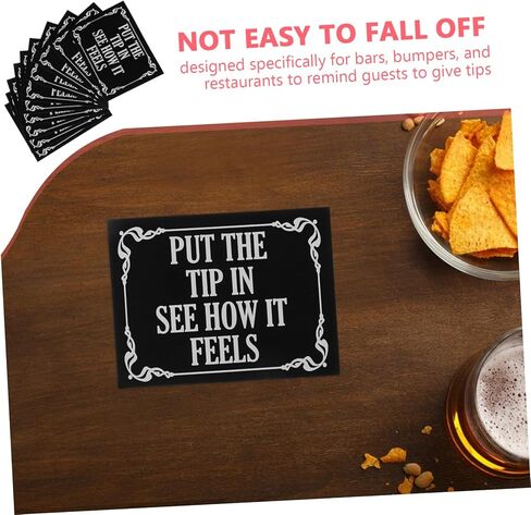 KALLORY Put The Sticker for Tip Jars and Cafes Funny Decals to Promote Tipping Culture and in Saudi Arabia