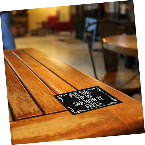 KALLORY Put The Sticker for Tip Jars and Cafes Funny Decals to Promote Tipping Culture and in Saudi Arabia