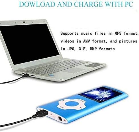 مشغل MP3، مشغل موسيقى MP3 من Hotechs مع بطاقة ذاكرة SD بسعة 32 جيجابايت وشاشة LCD رقمية كلاسيكية رفيعة مقاس 1.82 بوصة ومنفذ USB صغير مع راديو FM وتسجيل صوتي in Kuwait