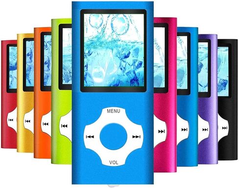 مشغل MP3، مشغل موسيقى MP3 من Hotechs مع بطاقة ذاكرة SD بسعة 32 جيجابايت وشاشة LCD رقمية كلاسيكية رفيعة مقاس 1.82 بوصة ومنفذ USB صغير مع راديو FM وتسجيل صوتي in Kuwait
