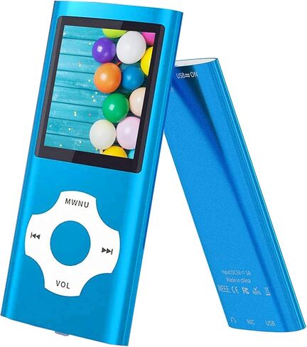 مشغل MP3، مشغل موسيقى MP3 من Hotechs مع بطاقة ذاكرة SD بسعة 32 جيجابايت وشاشة LCD رقمية كلاسيكية رفيعة مقاس 1.82 بوصة ومنفذ USB صغير مع راديو FM وتسجيل صوتي in Kuwait