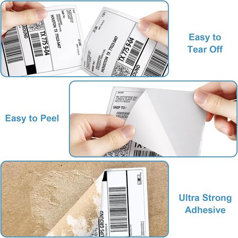 4x6 Thermal Labels for Shipping - Shipping Labels, Strong Adhesive Thermal Label, White Printer Paper/Label (3000 Lables-4x6 Thermal Labels) in Kuwait