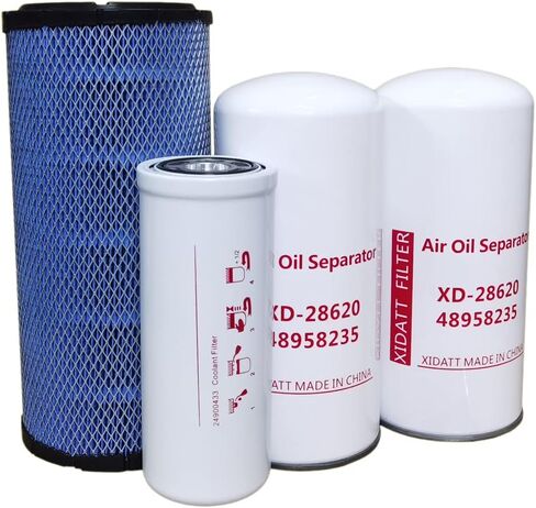 48958235(24900342) Oil Separator, 24900433 Oil Filter, 48958201 Air Filter, Filter Kit Compatible With RS30-37i/R30-37i Air Compressor in Saudi Arabia