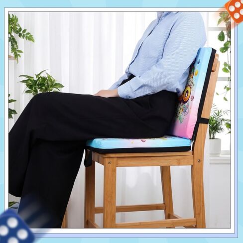 Thyle Bingo Jackpot Pattern Seat Cushion Extra Thick 3" Double Seat Cushion with Strap & Handles Comfortable Folding Chair Pillow for Bingo Nights in Saudi Arabia