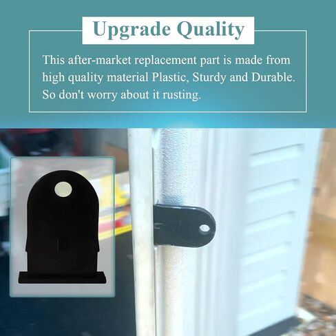 Outdoor Resin Shed Hasp Latch & S Metal Hook, Replacement for The Rubbermaid Outdoor Resin Shed Hasp Latch, Black Solid Core Plastic Bolt Latch, 1 Pc in Saudi Arabia