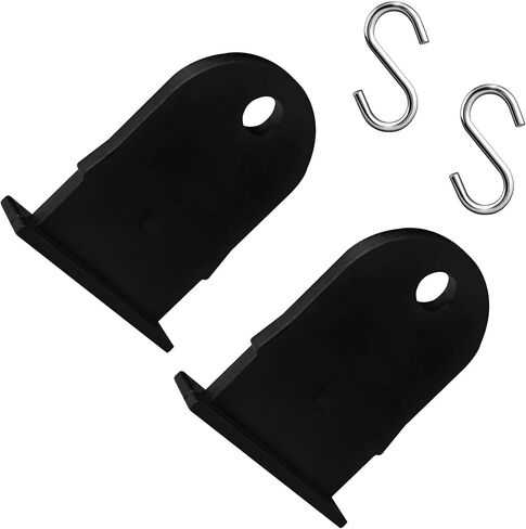 مزلاج سقيفة من الراتنج الخارجي وخطاف معدني S، بديل لمزلاج سقيفة من الراتنج الخارجي المطاطي، مزلاج بلاستيكي أسود صلب، قطعة واحدة in Kuwait