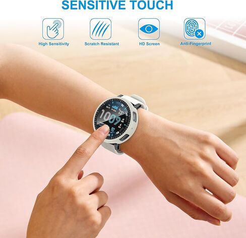 حافظة مكونة من 6 قطع متوافقة مع Amazfit Active Max مع واقي شاشة من الزجاج المقوى، غطاء واقٍ صلب مقاوم للصدمات من البولي كربونات متوافق مع Amazfit Active Max in Kuwait