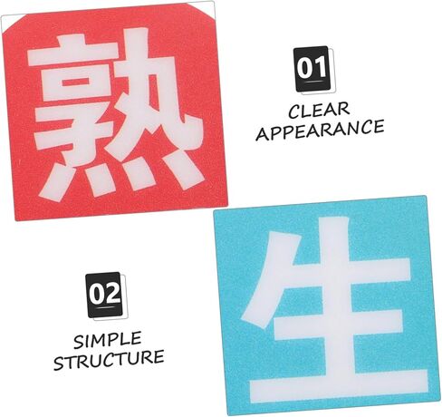 COHEALI 10pcs Restaurant Washroom Kitchen Decor Wall Sticker Raw and Cooked Food Sign Plastic Label for Safety in Saudi Arabia