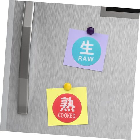 COHEALI 10pcs Restaurant Washroom Kitchen Decor Wall Sticker Raw and Cooked Food Sign Plastic Label for Safety in Saudi Arabia