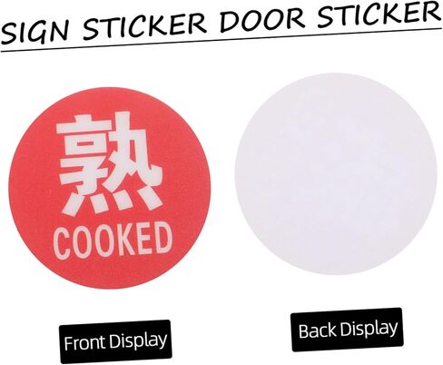 COHEALI 10pcs Restaurant Washroom Kitchen Decor Wall Sticker Raw and Cooked Food Sign Plastic Label for Safety in Saudi Arabia