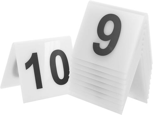 Cabilock Crylic Material Evidence Marker Double Sided Restaurant Table Numbers Compact and Sturdy Number Sign in Saudi Arabia