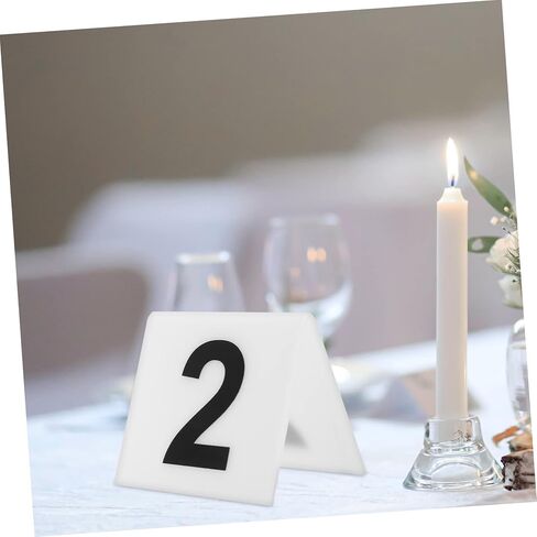 Cabilock Crylic Material Evidence Marker Double Sided Restaurant Table Numbers Compact and Sturdy Number Sign in Saudi Arabia