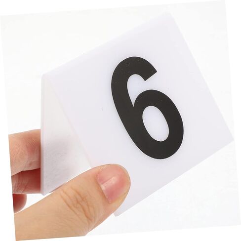 Cabilock Crylic Material Evidence Marker Double Sided Restaurant Table Numbers Compact and Sturdy Number Sign in Saudi Arabia