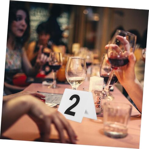 Cabilock Crylic Material Evidence Marker Double Sided Restaurant Table Numbers Compact and Sturdy Number Sign in Saudi Arabia