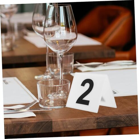 Cabilock Crylic Material Evidence Marker Double Sided Restaurant Table Numbers Compact and Sturdy Number Sign in Saudi Arabia