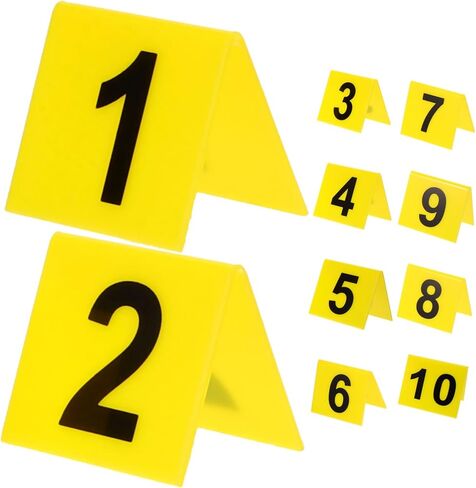 10pcs Laminated Numbers Black Table Number Holders for Restaurant Multi-function Sign in Saudi Arabia